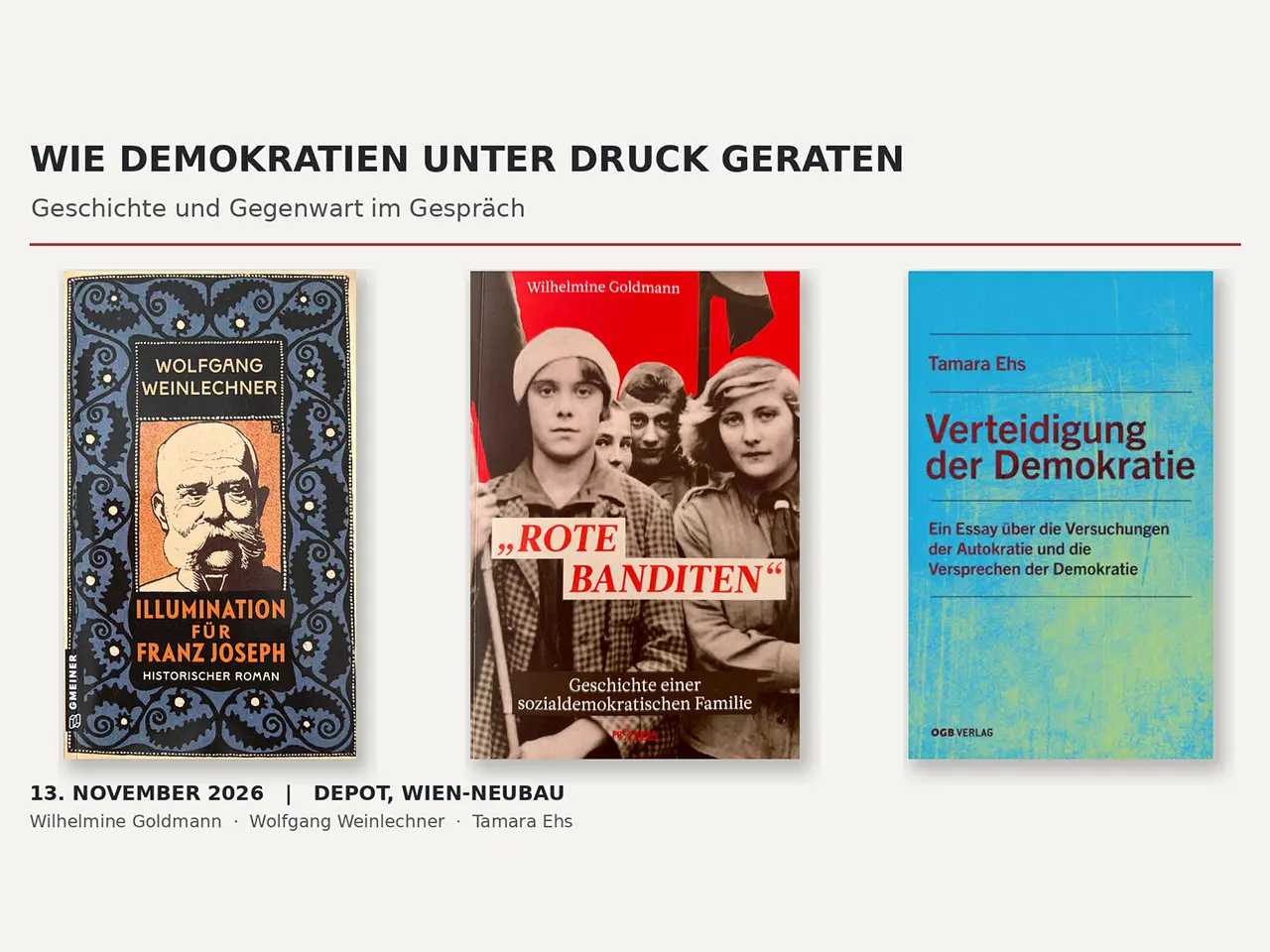 3 Buchcover nebeneinander